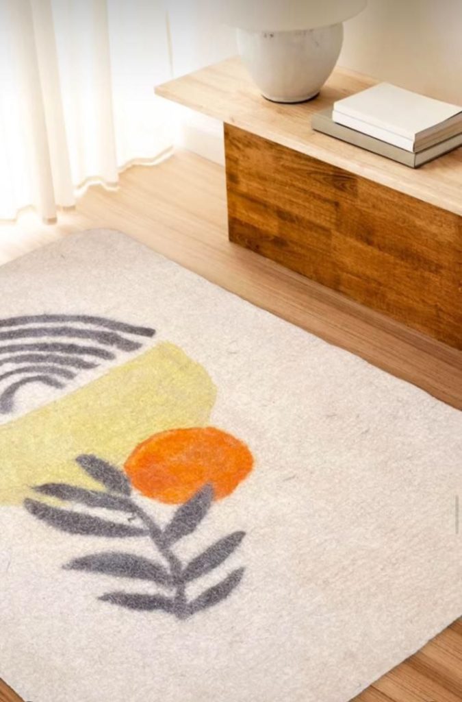 handmade felt rug